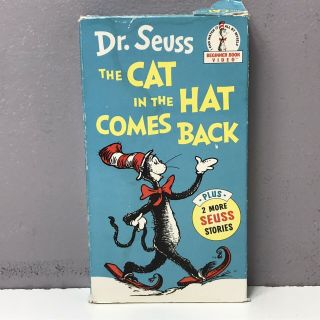 Dr.  Seuss The Cat In Hat Comes Back VHS Video Tape VTG Rare Random House Plus 2 2
