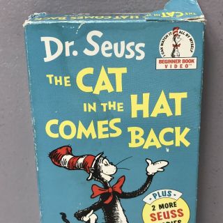 Dr.  Seuss The Cat In Hat Comes Back VHS Video Tape VTG Rare Random House Plus 2 3