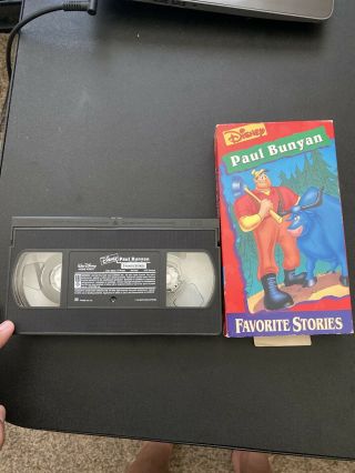 Very Rare Vhs Disneys Favorite Stories Paul Bunyan Little Hiawatha,  Storybook