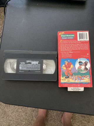 Very Rare VHS Disneys Favorite Stories Paul Bunyan Little Hiawatha,  StoryBook 2