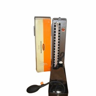 Vintage Accoson Blood Pressure Monitor Sphygmomanometer In Hard Plastic Case