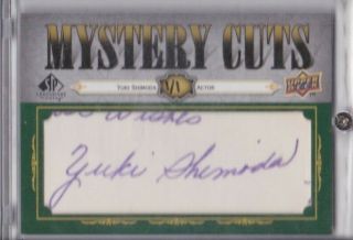 2008 Sp Legendary Cuts Mystery Cuts Yuki Shimoda Actor Auto 1/1 Rare Autograph