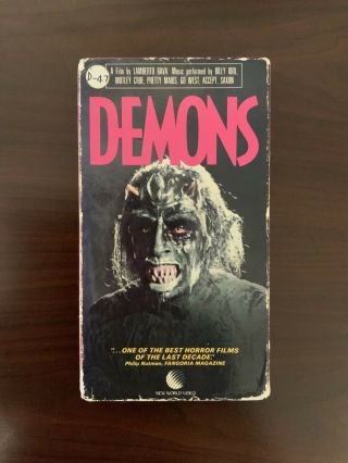 Demons Vhs Rare Oop Horror Dario Argento