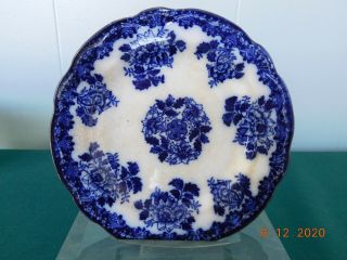 Antique 1892 Wharf Pottery Flow Blue 6 " Plate England
