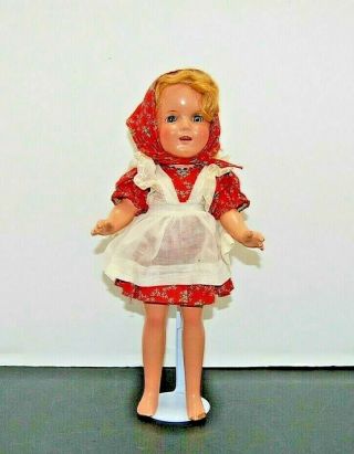Vintage Shirley Temple Composition Doll Marked Ideal Doll Made In Usa 13