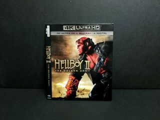 Hellboy 2 Golden Army 4k Uhd Blu - Ray Slipcover Only.  Oop Rare.  No Discs Or Case
