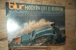☆☆ Rare Blur Modern Life Your Dates 28cm X 20cm Press Poster 1993