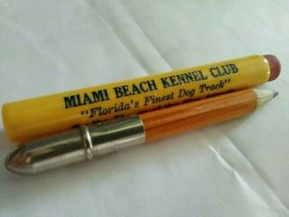 Very Rare 1950s 1960s Greyhound Dog Racing Official Pencil Miami Fl Kennel Club