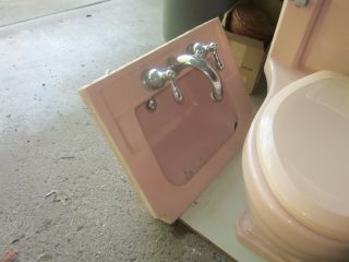 Vintage Pink Bathroom Sink
