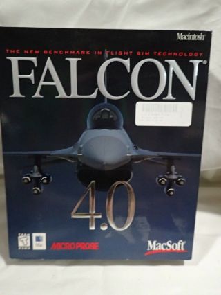 Falcon 4.  0 (apple Macintosh) Rare Complete Big Box,  Hard To Find Vers Flight Sim