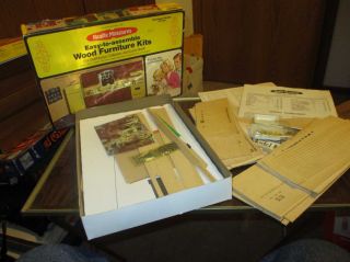 Vtg 1974 Realife Real Life Miniatures Heritage Series KITCHEN Wood Furniture Kit 2