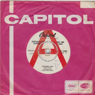 The Beach Boys California Girls /let Him Run Wild Capitol Cl15409 Rare Demo 1965