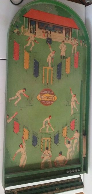 Amersham Pin Cricket Game.  Circa 1940/50s.  Rare