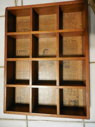 Vintage Wood Curio Shadow Display Box
