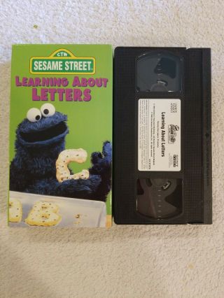 Sesame Street - Learning About Letters (vhs,  1986) Cookie Monster 1986 Rare