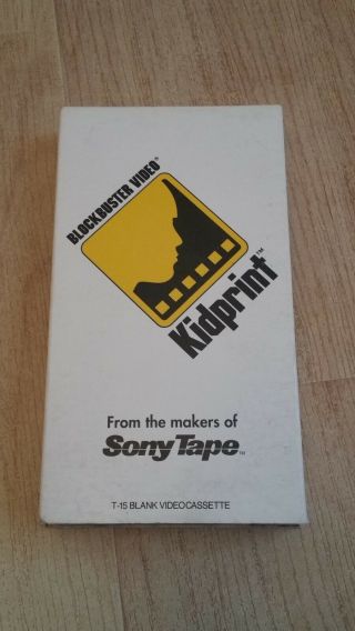 Blockbuster Video Kidprint Vhs Tape - - - Rare - - -