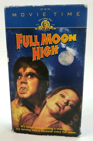 Mgm Vhs Full Moon High 2000 Rare Teen Werewolf 80s Horror Comedy Oop Larry Cohen