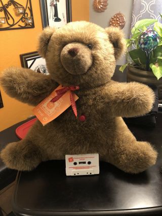 1985 Vintage Spinoza Therapy Autism Bear Speaks From The Heart Cassette Player