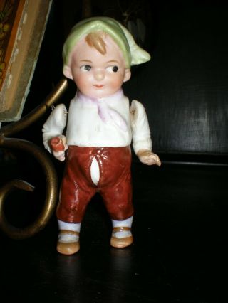 Antique German All Bisque Doll 4 1/2 "
