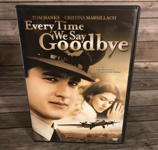 Every Time We Say Goodbye Rare Dvd Wwii Pilot Romance Tom Hanks 1986 Disc