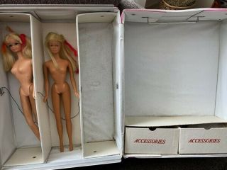 Vintage 1969 The World of Barbie Doll Trunk case by Mattel Pink 2