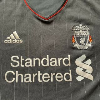 Liverpool Football Away Shirt 2011/12 Black Adidas XL Extra Large FC Rare Scarce 2