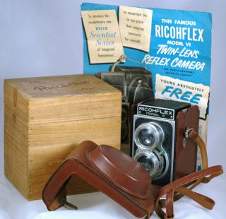 Vintage Ricohflex Model Vi 6x6 Twin Lens Reflex Camera: Directions Rare