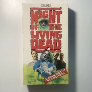 Night Of The Living Dead Modern Remake Vhs Vcr Video Tape Movie Horror Rare Htf