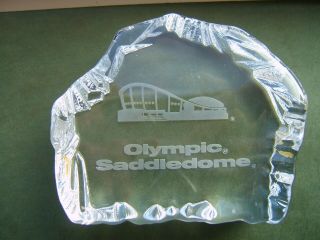 Swarovski Crystal Iceberg Calgary Saddledome Olympics 1988 Sign Rare