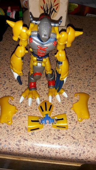 Rare Vintage 1999 H - T Digimon Wargreymon Bandai Figure Stands 6 1/2 " Tall