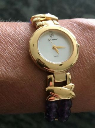 Venerer Paris - Vintage Gold Plated Ladies Watch.  Battery