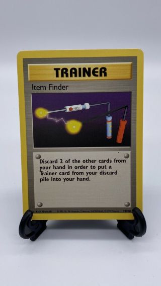 Item Finder 74/102 Rare Base Set Trainer Pokemon Card Ex