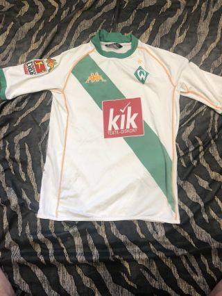 Rare Vintage Werder Bremen Away Kappa Football Shirt - Medium Man German Valdez