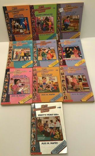Scholastic The Baby - Sitters Club Books 91 - 100 Vintage Rare Childrens Book 