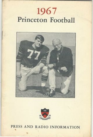Rare 1967 Princeton Tigers Ivy League Ncaa College Football Media Guide