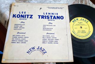 Rare Jazz 10 " Lp Lee Konitz/lennie Tristano Quintet - Jazz Njlp 101 Dg Orig