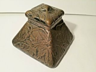 Rare Antique Marshall Fields Bronze Inkwell - Arts & Crafts Movement - No Damage