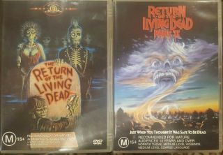 The Return Of The Living Dead Part 1 & 2 Rare Dvd Dan O 