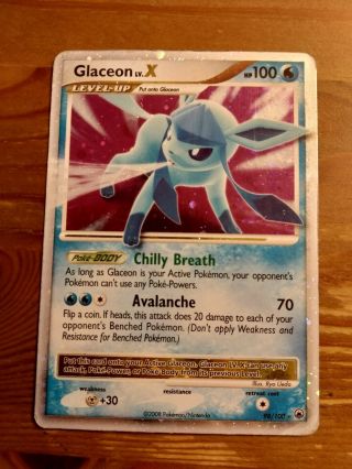 Pokemon Glaceon Lv.  X 98/100 - Mp - Majestic Dawn Ultra Rare