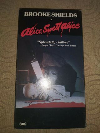 Alice,  Sweet Alice (vhs) - Starring Brooke Shields - Rare Horror