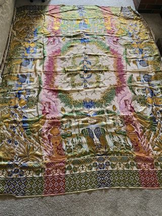 Vintage Embroidered Tablecloth / Bed Spread