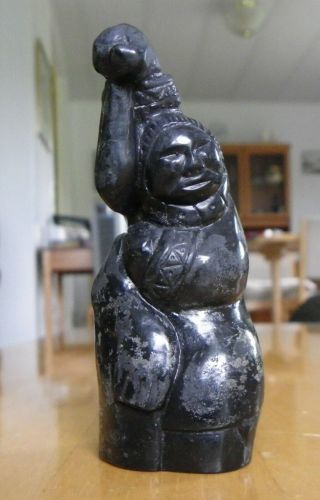 Vintage Inuit Art Eskimo Stone Carving Woman Figure