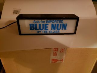 Blue Nun Wine Vintage Bar Light Advertisement Piece Extremely Rare