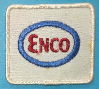 Rare Vintage Exxon Mobil Oil Enco Gas Empolyee Uniform Hipster Jacket Patch 564t