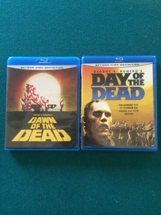 Dawn Of The Dead And Day Of The Dead (2007 Anchor Bay Blu - Ray Releases) Oop Rare