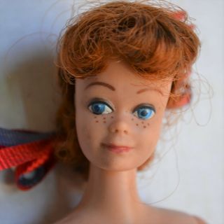 Vintage Titan Red Hair Midge Doll Barbie Friend Straight Leg Ca.  1963 - 67