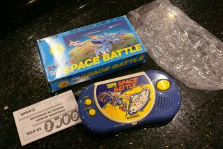 Casio Space Battle Vintage Electronic Handheld Arcade Video Game Watch ✨rare✨