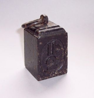 Antique Vintage Cast Iron Scale Ring Weight 2lb - Doorstop Paperweight