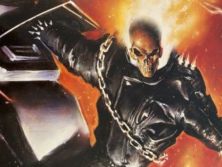 Vintage 1993 Ghost Rider 22x34 Poster Marvel Comics Rare Mark Texeira