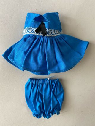 Vintage Vogue Ginny Doll Kinder Crowd Blue Dress 6026 Bloomers Medford Tag 1956